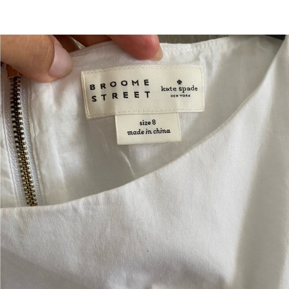 Kate Spade Broome Street Pinstripe blue & white dress. Sz 8 $229 - Picture 10 of 15